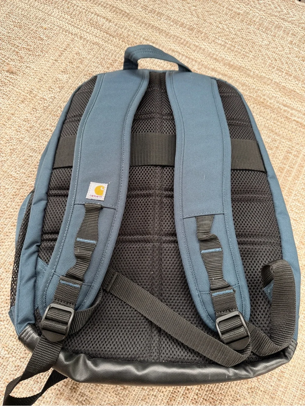 Carhartt Slate Blue Canvas Backpack with Front Pockets
